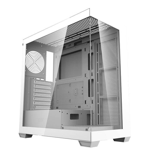 darkFlash - Boîtier PC DS900 panoramique double verre (blanc, sans ventilateurs) : vue ensemble