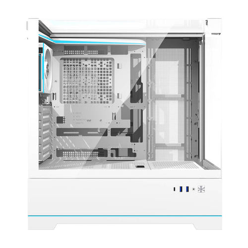 darkFlash - Boîtier PC DY450 PRO écran de températures + 1 ventilateur ARGB (blanc)