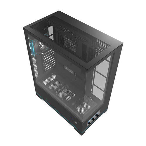 darkFlash - Boîtier PC DY451L PRO grande tour écran de températures (noir) : intérieur