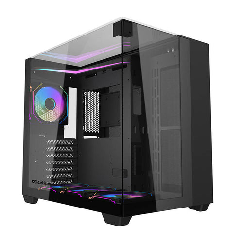 darkFlash - Boîtier PC TH285 + 4 ventilateurs (noir) : vue ensemble