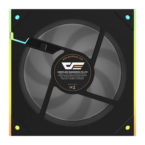 darkFlash DM8 LINE - ventilateur PC PWM ARGB noir : éclairage ARGB