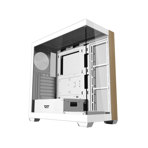 darkFlash DS900W - Boîtier PC panoramique 270 degrés sans ventilateur (blanc) - visuel 1
