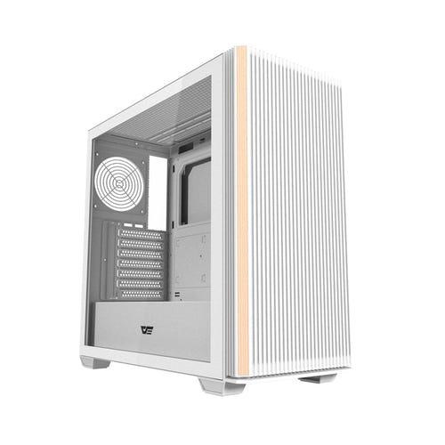 darkFlash DS900WS ATX - Boîtier PC moyenne tour livré sans ventilateur (blanc) - visuel 1