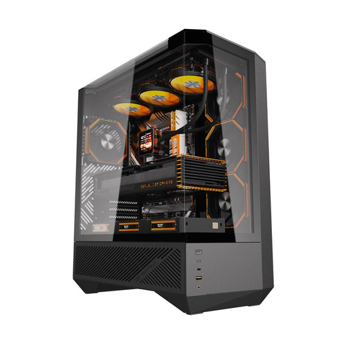 darkFlash DY460 - Boîtier PC vitré avec 4 ventilateurs ARGB (noir) - visuel 1
