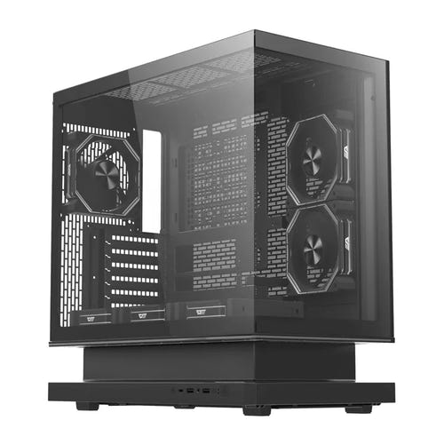 darkFlash F1 - Boîtier PC moyen tour ATX avec 6 ventilateurs ARGB, noir - visuel 1