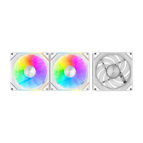 darkFlash Gauss G24 - Kit 3 ventilateurs ARGB 120 mm (blanc) (vue 2)
