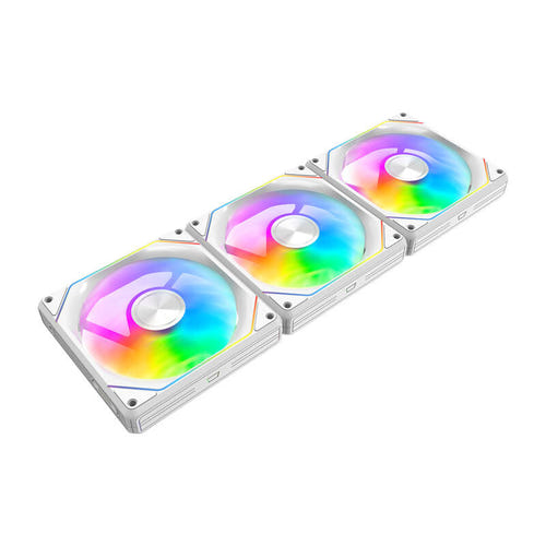 darkFlash Gauss G24 - Kit 3 ventilateurs ARGB 120 mm (blanc) (vue 3)