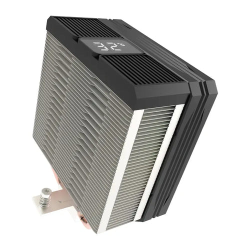darkFlash M400 ARGB - ventirad processeur 120 mm avec écran de température, noir : vue de face