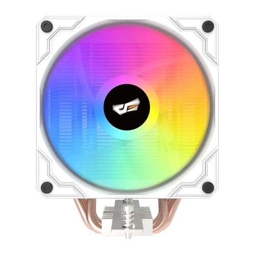 darkFlash M400 ARGB - Ventirad processeur blanc avec écran de température : éclairage ARGB