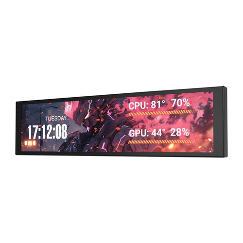 darkFlash V92 Noir - Écran IPS 9,2 pouces étiré pour températures et widgets - visuel 1