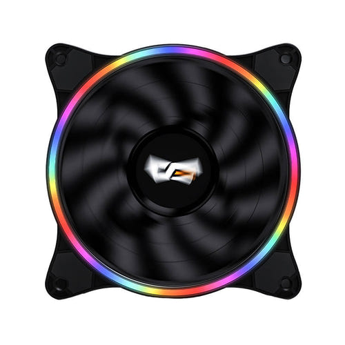 darkFlash - Ventilateur PC D1 LED 120 mm (anneau arc-en-ciel, 22 dBA) : vue ensemble