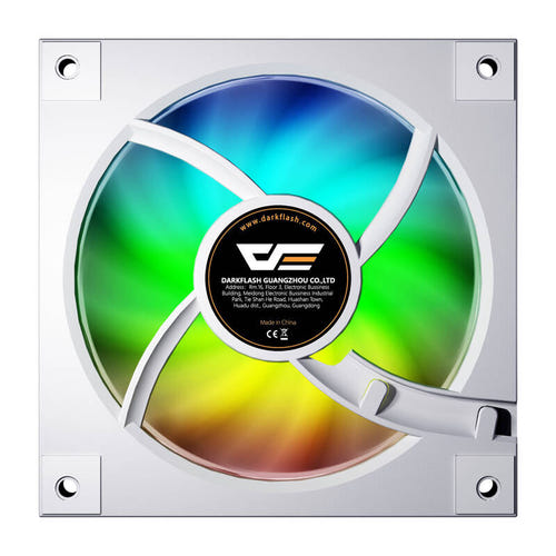 darkFlash - Ventilateur PC DM20 ARGB 120 mm à effet miroir (PWM, blanc)
