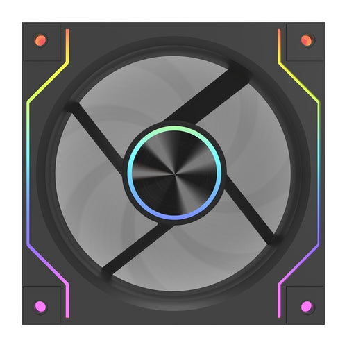 darkFlash - Ventilateur PC DM20 LINE ARGB 120 mm (miroir infini, noir) : vue ensemble