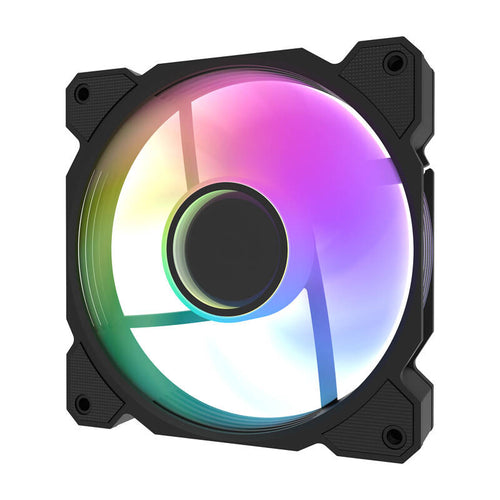 darkFlash - Pack 3 ventilateurs PC DR08 ARGB 120 mm PWM (noir) : vue ensemble