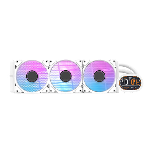 darkFlash - Watercooling DH360D écran segmenté magnétique (360 mm, blanc) : vue ensemble