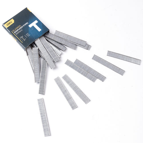 Deli Tools EDL238010 - Agrafes type T 10 x 2 x 1,2 mm, boîte de 2000 pièces (vue 1)