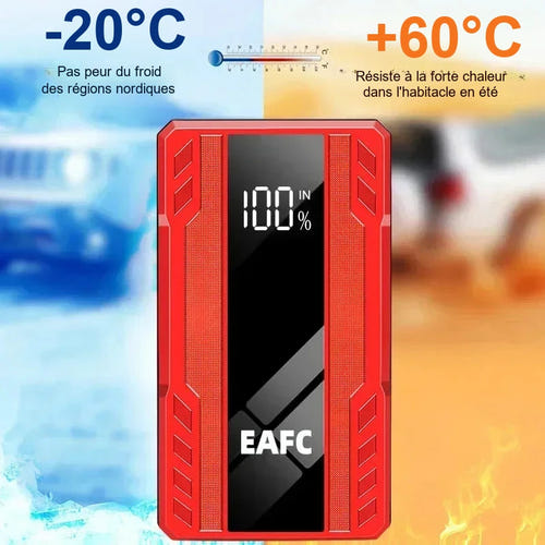 EAFC Booster de démarrage 12 V - batterie externe USB et lampe LED 3 modes, essence jusqu'à 3,0 L : téléphones
