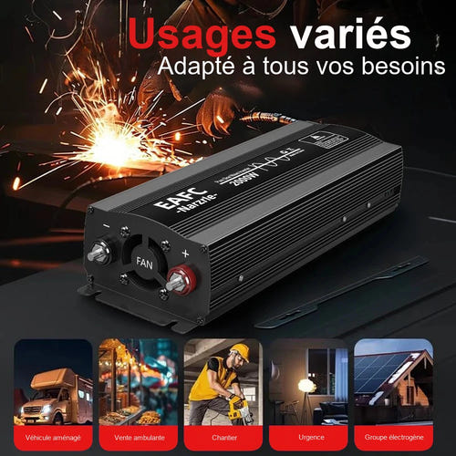 EAFC Convertisseur 12 V DC vers 220 V AC à onde sinusoïdale pure : 12 V 220 V sinus pur eafc 7