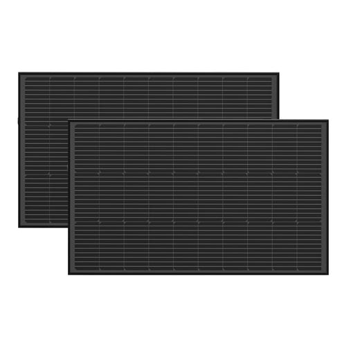 EcoFlow - Lot de 2 panneaux solaires rigides 100 W avec câbles MC4 : deux panneaux rigides 100 W