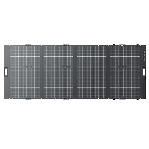 EcoFlow 400 W - Panneau solaire portable pliable, cellules TOPCon bifaciales : déplié dans le jardin