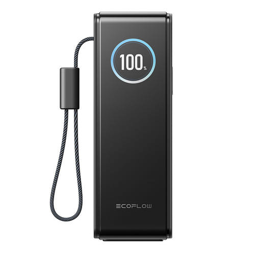 EcoFlow RAPID - batterie externe 25000 mAh 170 W avec câbles intégrés : écran TFT