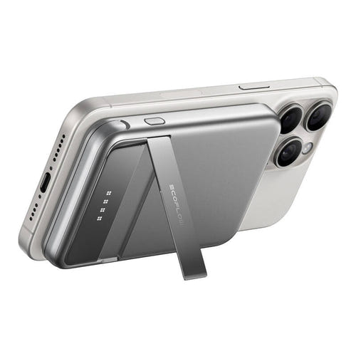 EcoFlow RAPID - batterie externe magnétique 5000 mAh argent : face