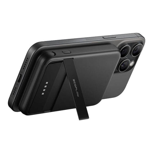 EcoFlow RAPID - batterie externe magnétique 5000 mAh noire sans fil : face avant