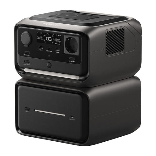 EcoFlow River 3 Max Plus - station électrique 858 Wh avec recharge sans fil : face avant