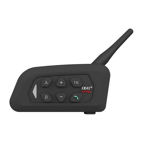 EJEAS V4 Plus - Intercom Bluetooth pour casque moto, 4 motards jusqu'à 1500 m : quatre motards