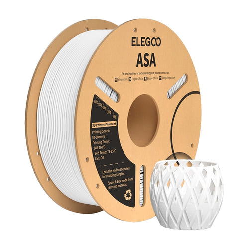 ELEGOO ASA Blanc - Filament 3D résistant aux UV, 1,75 mm, 1 kg