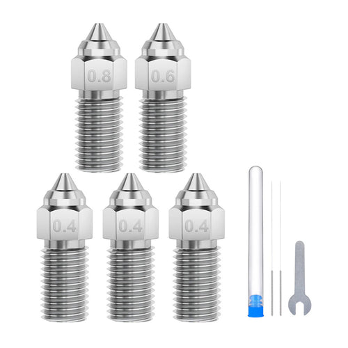 ELEGOO Neptune 4 / 4 Pro - Jeu de 5 buses en acier trempé (0,4 / 0,6 / 0,8 mm)