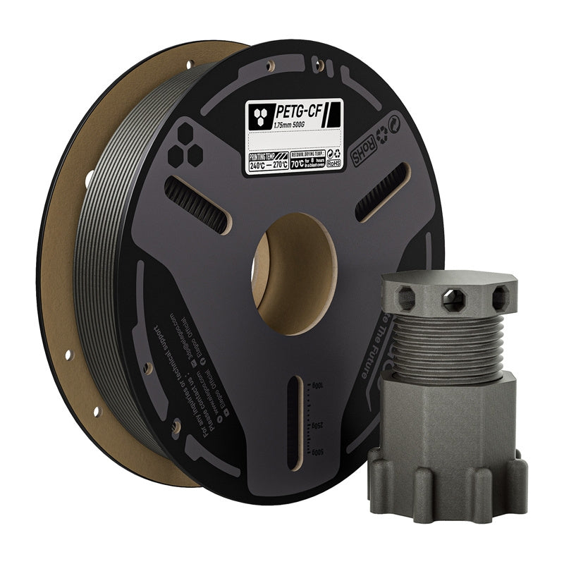 ELEGOO PETG-CF Gris - Filament fibre de carbone, 1,75 mm, 0,5 kg - visuel 1
