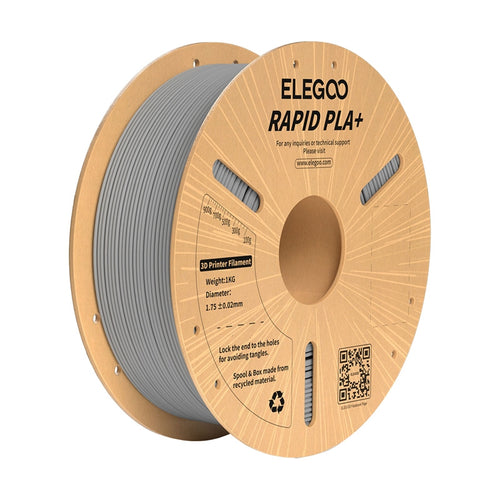 ELEGOO Rapid PLA+ Gris - Filament 3D rapide 1,75 mm, 1 kg : bobine 1 kg