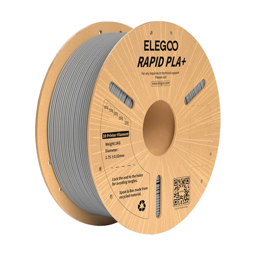 ELEGOO Rapid PLA+ Gris - Filament 3D rapide 1,75 mm, 1 kg : bobine 1 kg