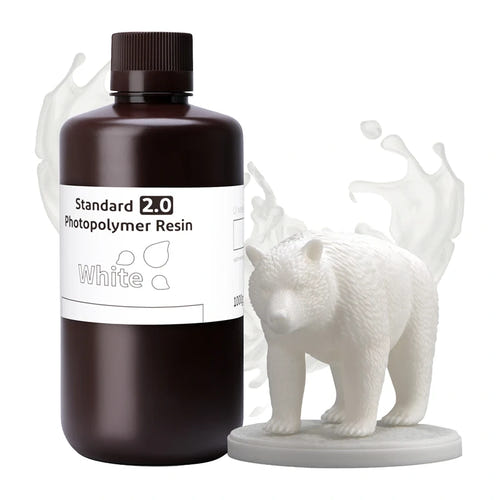 ELEGOO Standard 2.0 Blanche - Résine 3D 1 kg à odeur réduite - visuel 1