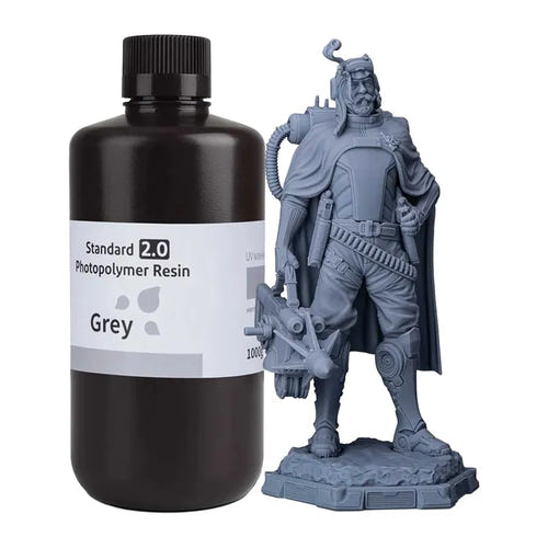 ELEGOO Standard 2.0 - Résine 3D grise 1 kg à odeur réduite - visuel 1