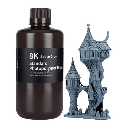 ELEGOO Water Washable 8K Gris sidéral - Résine 3D lavable à l'eau, 1 kg - visuel 1