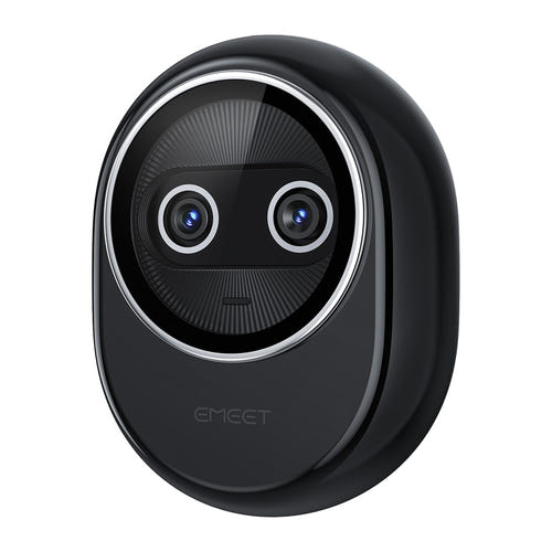 EMEET Piko+ - Webcam 4K double objectif, capteur Sony 1/2,55 pouce, noire : volet confidentialité webcam