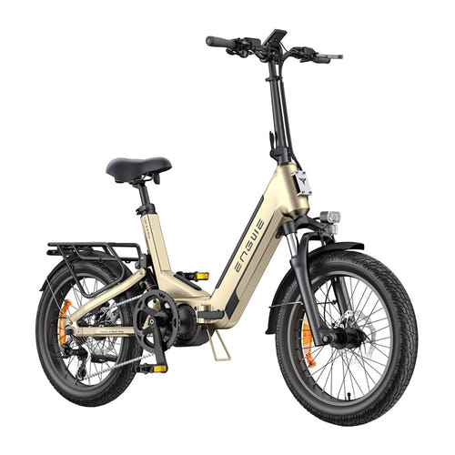 ENGWE L20 3.0 Pro - Vélo électrique pliant, moteur pédalier 100 Nm, doré (vue 2)