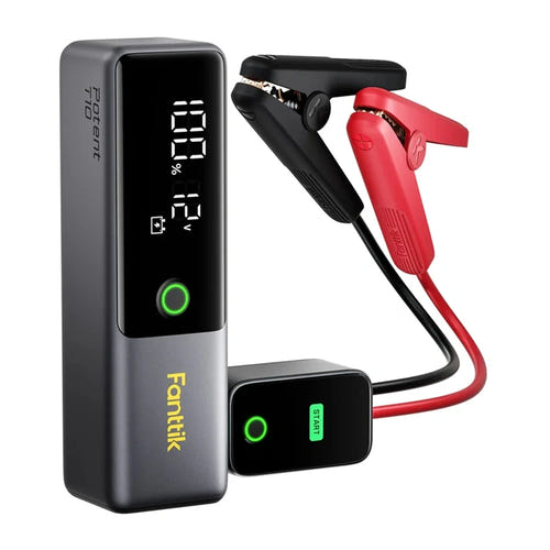 Fanttik Potent T10 - Booster de batterie 1800 A et batterie externe 12000 mAh : 1 800 A pinces