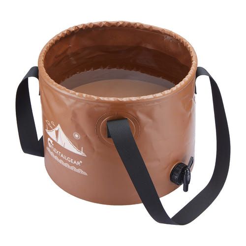 Flextail Flex Bucket - Seau pliable 20 L autoportant (marron) : 20 L marron