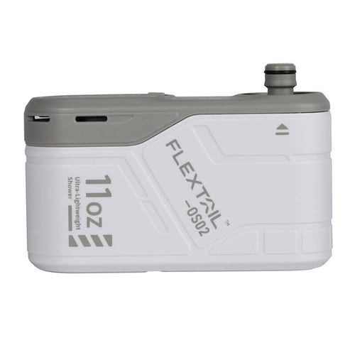Flextail Max Shower - Douche de camping portable à fort débit (blanc) : pommeau