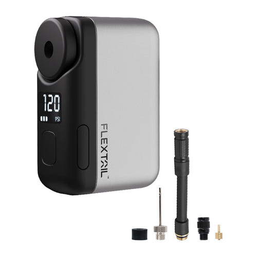 Flextail Tiny Bike Pump Pro - Mini pompe à vélo électrique 120 PSI (gris) : écran LED