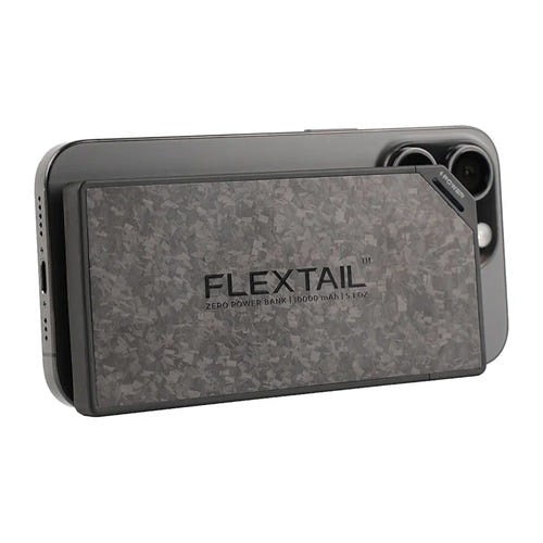 Flextail Zero Power 10000 - Batterie externe ultracompacte carbone (noir, 22,5 W) : épaisseur