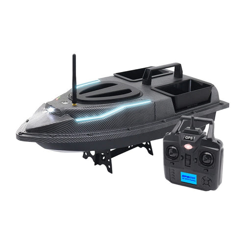 Flytec V900 - Bateau amorceur GPS 12 000 mAh à deux trémies : carbone