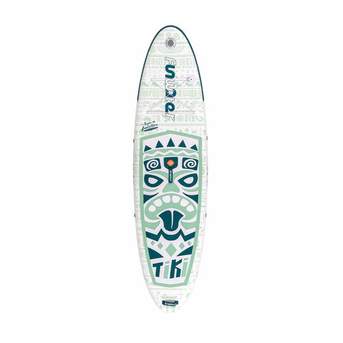 FunWater SUPFW05D Tiki - Paddle gonflable 3,2 m, vert : planche SUP supfw05d vue de dessus