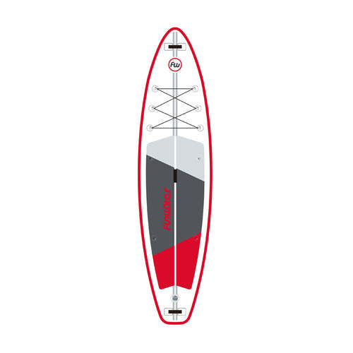 FunWater SUPFW69C - Paddle gonflable 3,35 m, rouge et blanc : planche SUP supfw69c en bord de mer