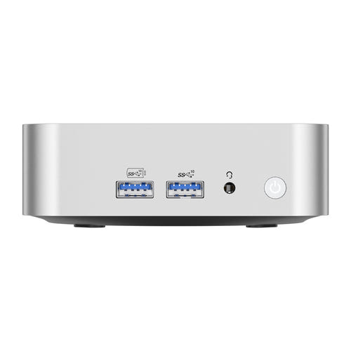 GEEKOM A7 - Mini PC Ryzen 5 7535HS, 16 Go DDR5, 512 Go : façade USB lecteur SD