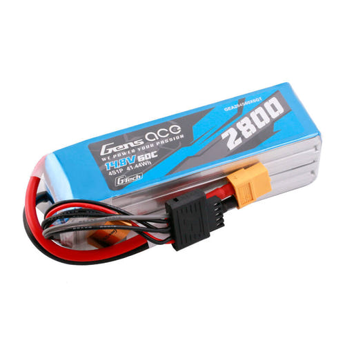 Gens ace G-Tech Soaring 2800 mAh 14,8 V 60C - batterie LiPo 4S (XT60) : 2 800 mAh 4S 60C connecteur XT60