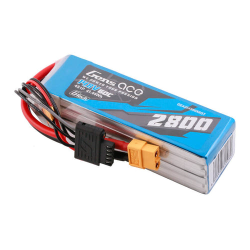 Gens ace G-Tech Soaring 2800 mAh 14,8 V 60C - batterie LiPo 4S (XT60) : 2 800 mAh 4S LiPo étiquette